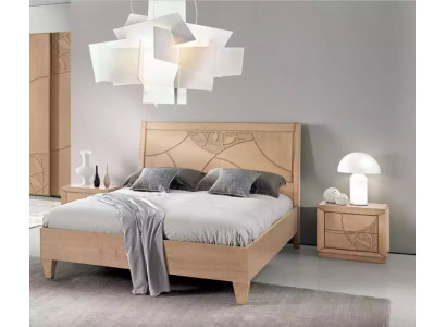 Ontwerp slaapkamer 3-delig. Bed 2x nachtkastjes Modern Luxe beddengoed set