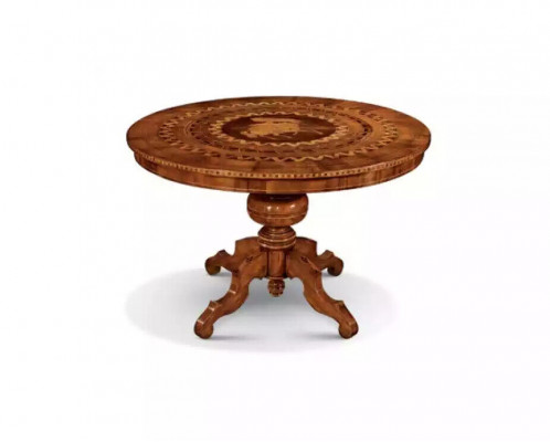 Eettafel Eetkamer Bruin Rond Klassiek Tafelontwerp Hout Luxe Meubels