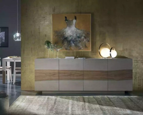 Ladekast kasten Hout Luxe dressoir Woonkamer meubels Kast Grijs