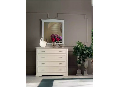 Commode met spiegel Hout Commodes Meubels Modern Kast Beige 2 delig.Nieuw