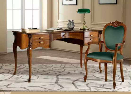 Schrijftafel Ontwerp Klassiek Luxe Kantoorinrichting Houten schrijftafels