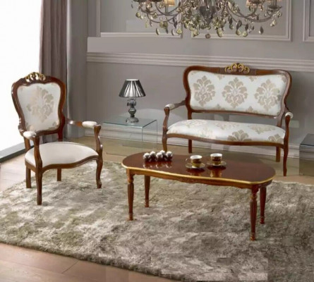 Sofa set design bankstel 2 zits fauteuil bank klassiek luxe nieuw