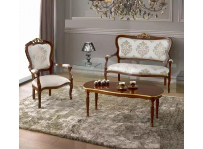 Sofa set design bankstel 2 zits fauteuil bank klassiek luxe nieuw