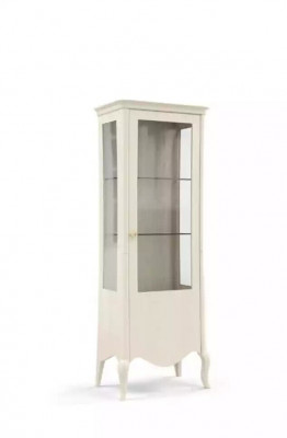 Vitrine dressoir Luxe glazen kasten Wit houten design meubels Nieuw