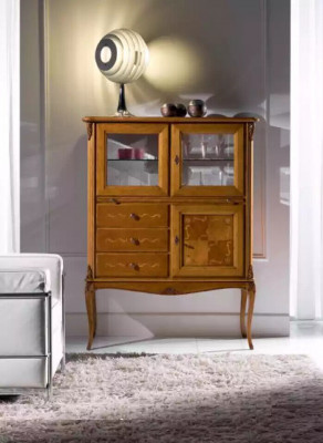 Vitrine Glas Barschrank Schränke Italienische Möbel Holz Wohnzimmer  Vitrine Glas Barkast Kasten Italiaanse meubelen Hout Woonkamer