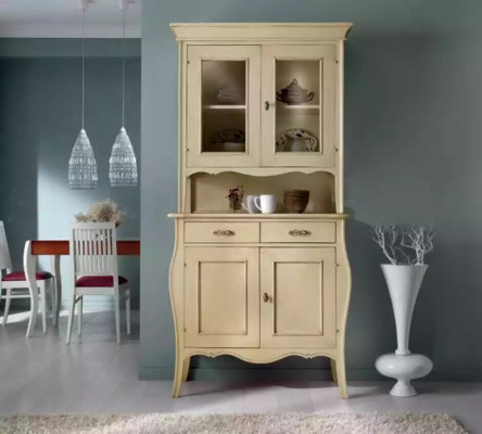 Glazen kast Vitrine Luxe kast Houten Stijl Meubels Glazen Kasten Nieuw