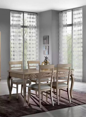 Ontwerp eetkamer set eettafel 8-delig houten meubels dressoir 4 stoelen nieuw
