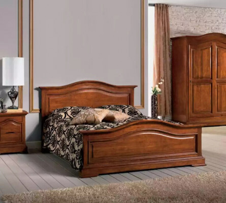 Tweepersoonsbed Italiaanse meubels Luxe bedframe Hout Slaapkamer Nieuw