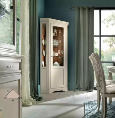 Klassieke meubels Italiaanse meubels hout wit vitrine vitrinekast