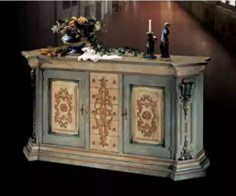 Klassieke massief houten dressoir luxe ladenkast dressoir woonkamer meubels