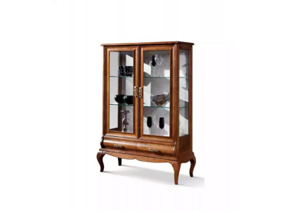 Luxury Houten Vitrine Kast Ontwerp Bruin Italiaanse Meubels Kast Nieuw