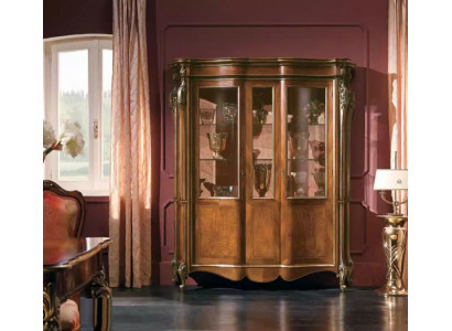 Vitrinekast hout luxe woonkamer meubelen glazen kast bruin nieuw