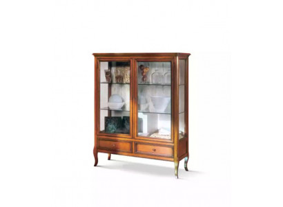 Vitrine Hout Vitrines Glas Kast Meubelen Massief hout Dressoir Woonkamer