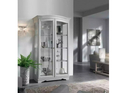 Vitrine kast massief hout dressoir vitrine massief woonkamer meubels hout