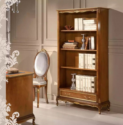 Boekenplank voor de woonkamer Klassiek bruine meubels Houten planken