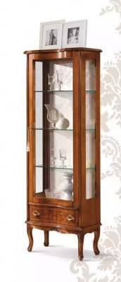 Houten klassieke vitrine houten kasten woonkamer ontwerpen glas