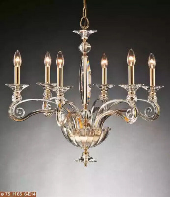 Kristallen kroonluchter met 6 lampen hanglamp plafondlamp