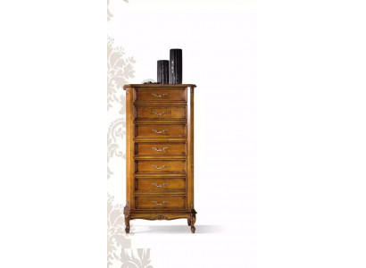 Grote klassieke commode, bruine opbergkast, houten meubels, nieuw.