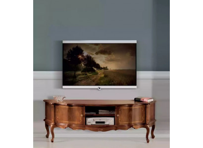 Bruine klassieke tv-standaard luxe lage tv-stand woonkamer meubels
