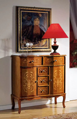 Luxe bruine ladekast Klassiek dressoir Woonkamer meubels Hout Nieuw