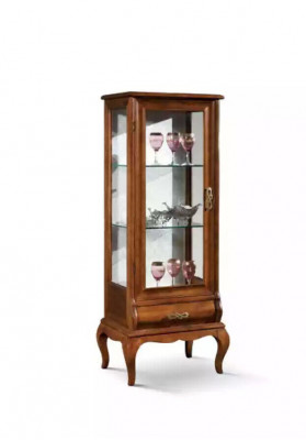 Möbel Klassisch Glasschrank Vitrine Holz Glas Schrank Schränke Regale Italien Meubels Klassieke glazen kast vitrine hout glas kast kasten rekken Italië