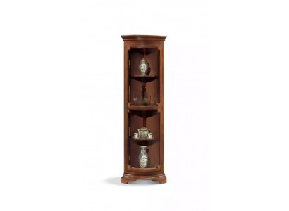Eckvitrine Woonkamer meubels Dressoir Houten vitrinekast Bruin Nieuw
