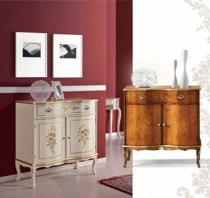 Luxe wit dressoir met laden meubels houten kast lamp lampen