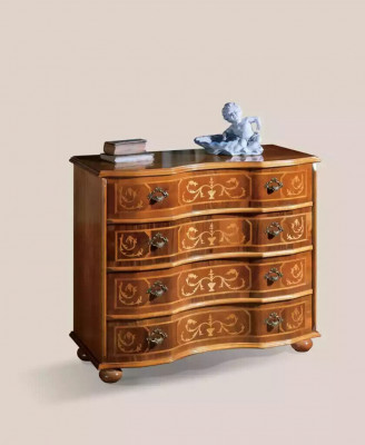 Klassiek bruine houten kast ladekast woonkamer design