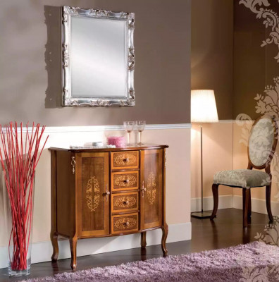 Klassieke bruine luxe woonkamer commode opbergconsole meubels nieuw