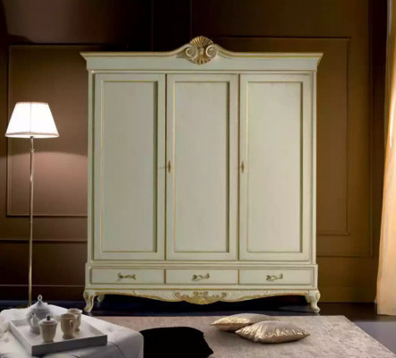 Klassieke stijl kledingkast kast houten garderobe slaapkamer nieuw