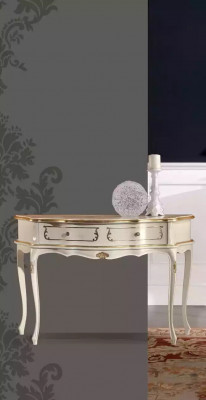 Witte klassieke console slaapkamer houten meubels barokstijl