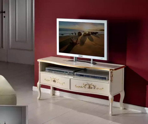 Klassieke witte RTV-kast houten meubels woonkamer console design
