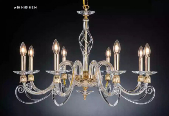 Kroonluchter Plafondlamp 8x Lampen Luxe Plafondlamp Lamp Kroonluchter Kristal