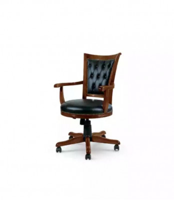 Zwart fauteuil stoel ontwerp gestoffeerde stoelen bureaustoel klassiek nieuw