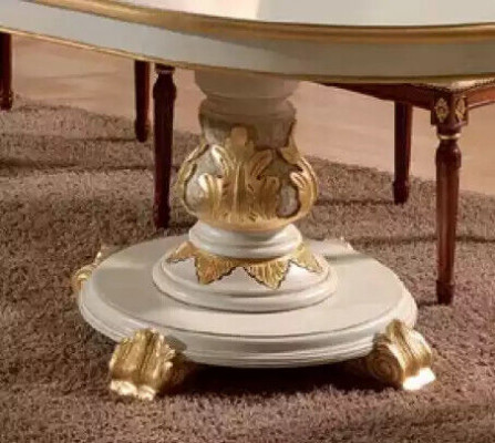 Luxe eetkamertafel Ovaal Wit Eettafels Hout Italiaanse meubels Art deco Nieuw