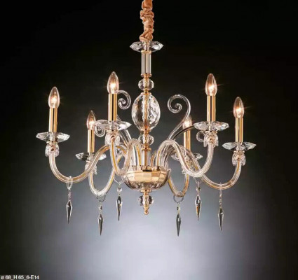 Stijlvolle gouden kristallen kroonluchter plafondlamp hanger nieuw