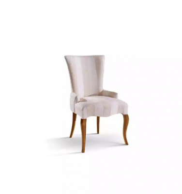 Klassieke stoel Luxe houten leunstoel Houten eetkamerstoel ontwerp