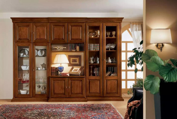Wandmeubel Italiaanse houten meubelen Ontwerper wandkasten Woonkamer Nieuw