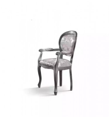 Eetkamerstoel Stoel Eetkamer Luxe zitplaatsen Stoelen Hout Stof Zilver