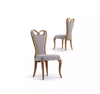 Stoel zonder armleuning Eetkamer Bruin Design Textiel Luxe Eetkamerstoel