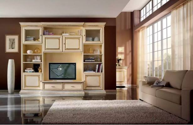 Klassieke woonwand woonkamer dressoir RTV plank muren kast nieuw