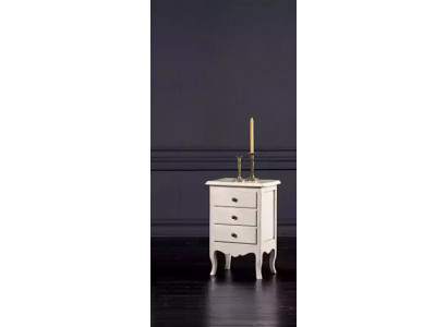 Luxe nachtkastje console bijzettafel houten meubels slaapkamer wit nieuw.