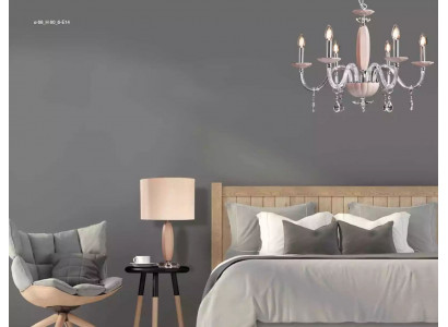 Stijlvolle moderne beige hangende plafondlamp met 6 gloeilampen nieuw