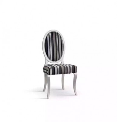 Stoel Armstoel Massief Klassiek Hout Textiel Fauteuil Lounge Bekleding Nieuw