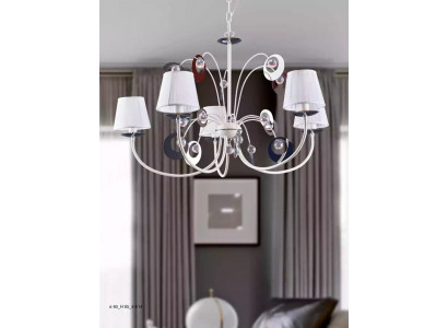 Luxe 4x lampen kroonluchter plafondlamp art deco wit nieuw