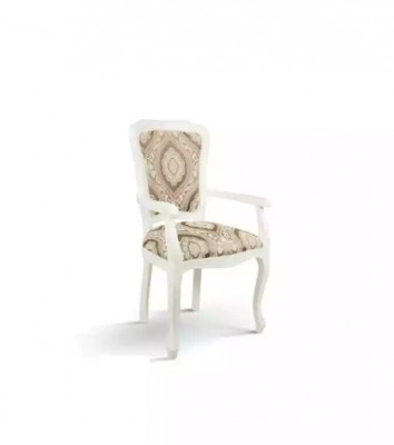 Klassieke stoel eetkamerstoel hout bruin armleuningen houten stoelen