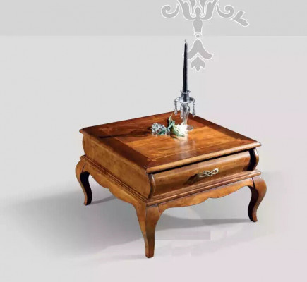 Klassieke woonkamertafel met lade, houten meubelstijl design nieuw.