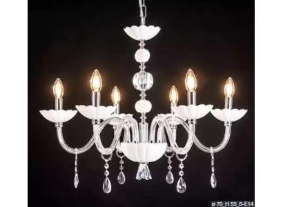 Kristallen kroonluchter plafondlamp Zeus Witte plafondlamp licht