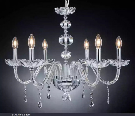 Luxe kristallen kroonluchter hanglamp ontwerper hangluster glas