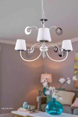 Luxe 3x lamp kroonluchter plafondlamp Art Deco wit Nieuw